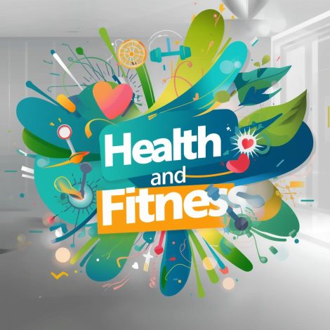 create a image in potrait frame for health and fitness without human pictures